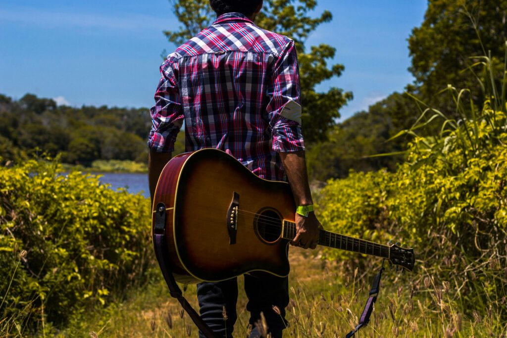 Playing the guitar is one of the simple pleasures of life